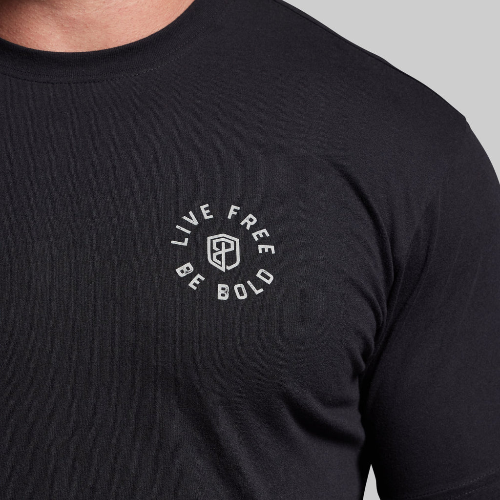 Live Free Be Bold Tee (Black)