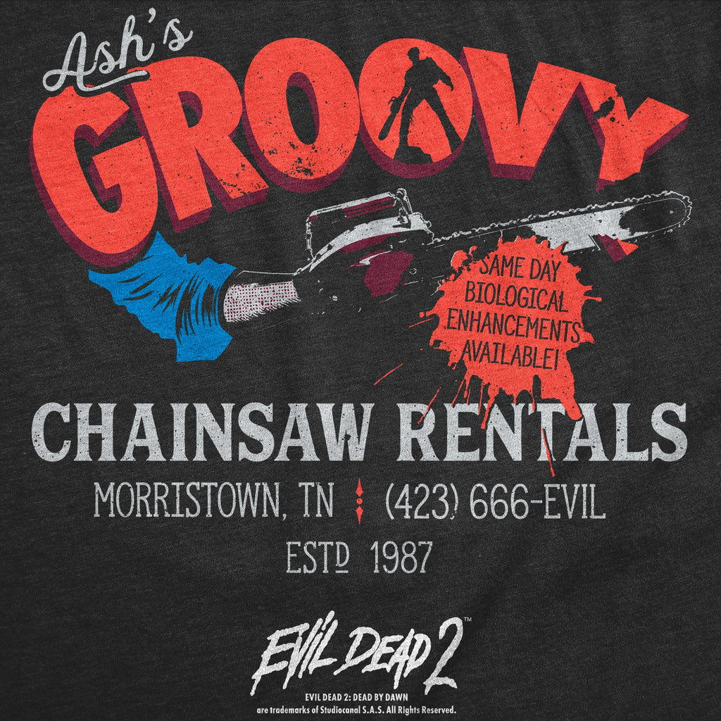 Ashs Groovy Chainsaw Rentals Men's T Shirt