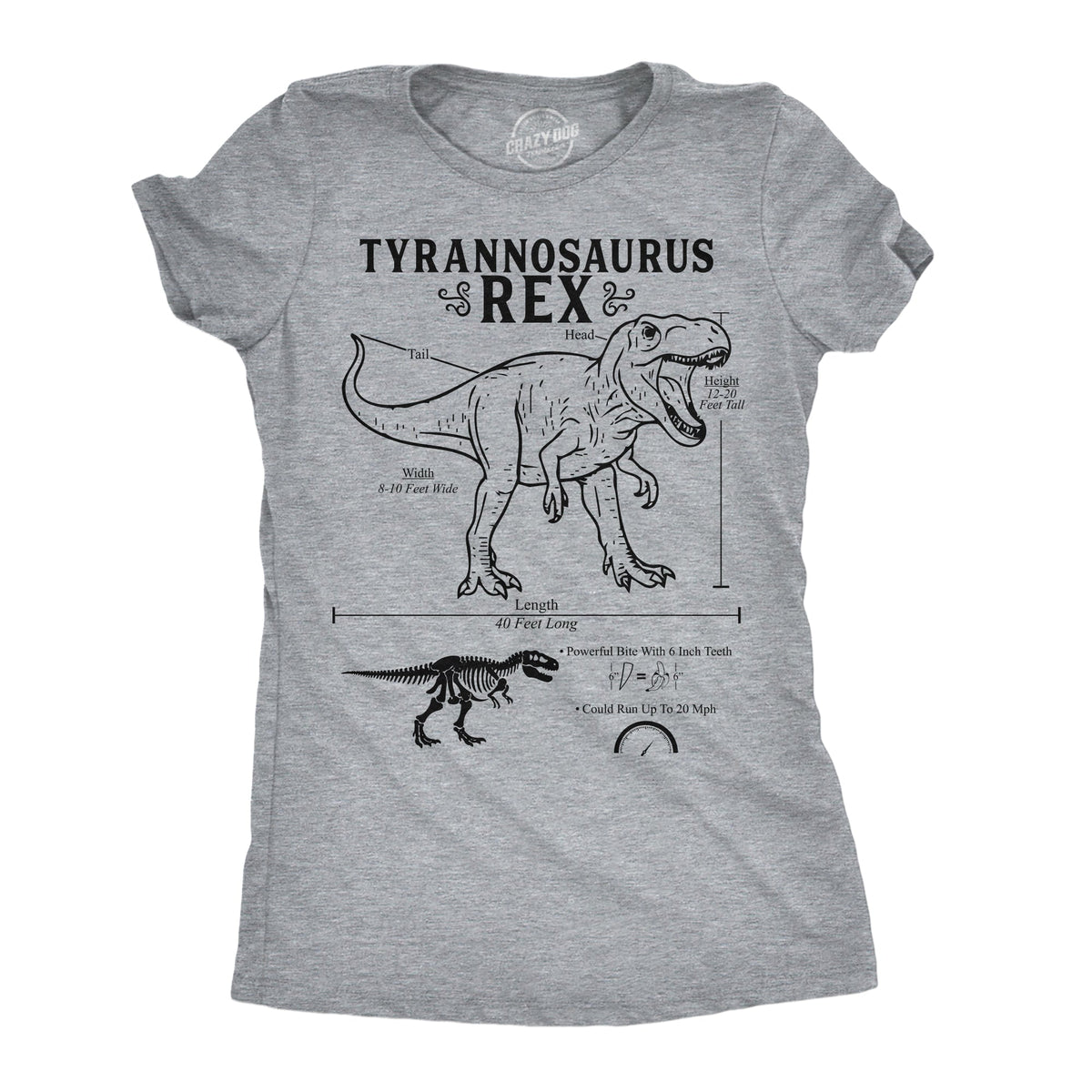 Tyrannosaurus Rex Infographic Women's T Shirt