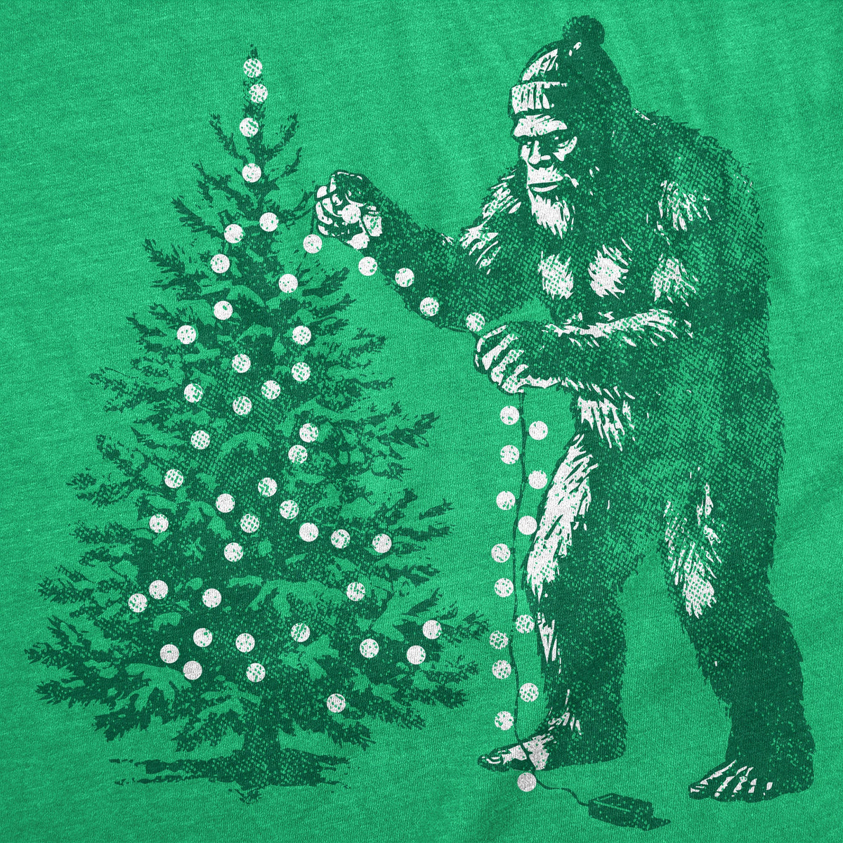 Bigfoot Christmas Tree Men's T Shirt