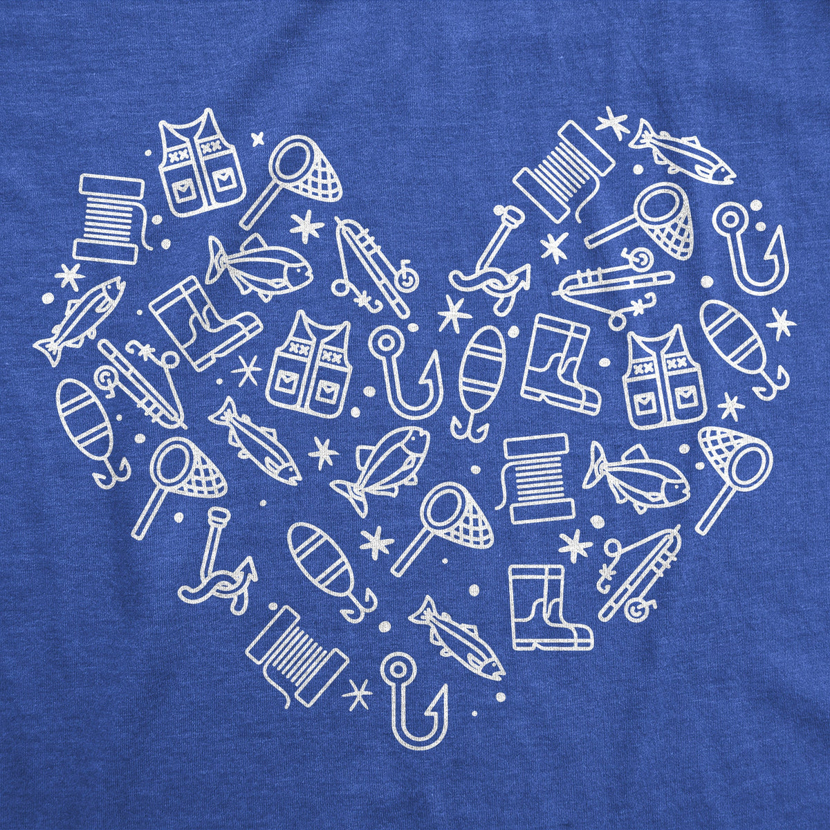 Fishing Heart Icons Women's T Shirt