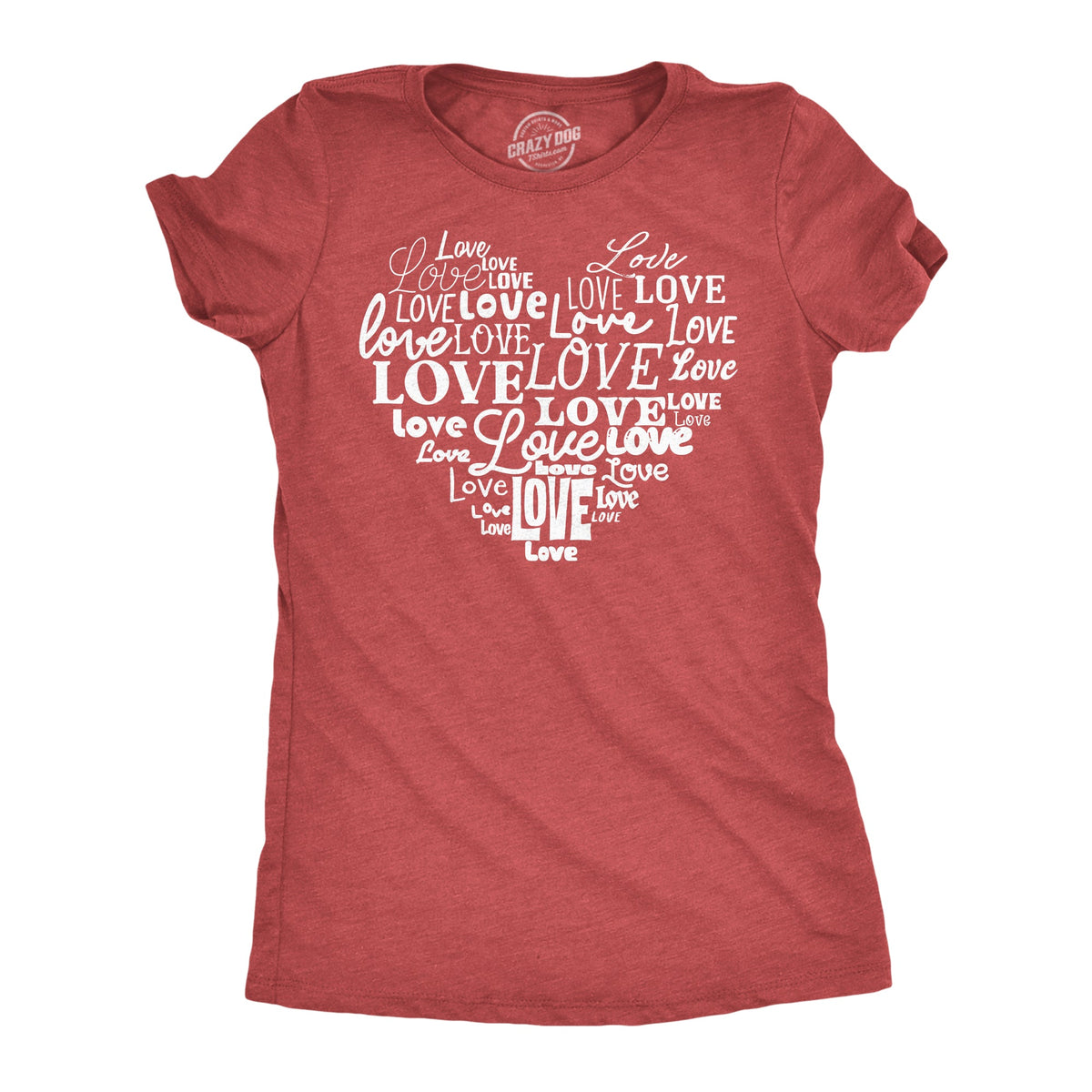 Love Script Heart Women's T Shirt
