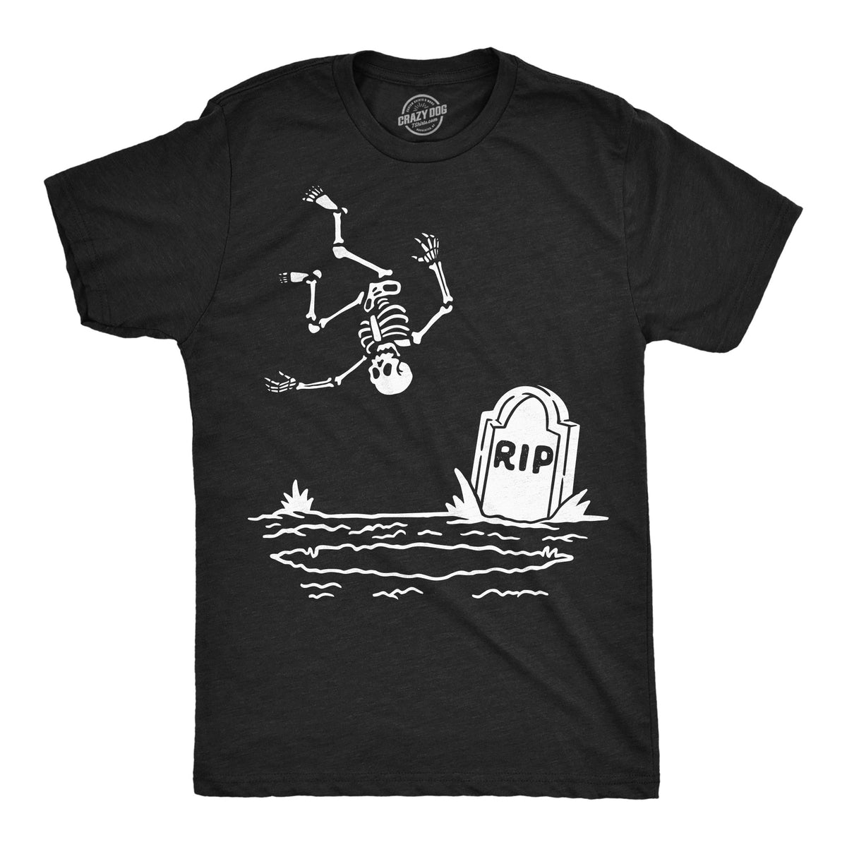 Skeleton Jumping In Grave Men's T Shirt
