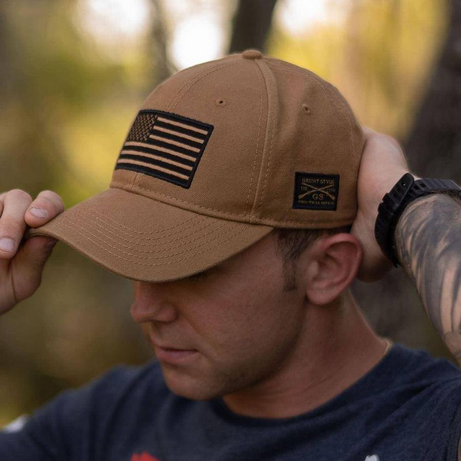 Embroidered American Flag Hat