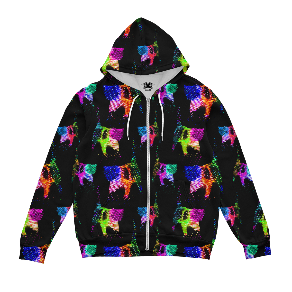 Cats On Tape Zip Up Hoodie