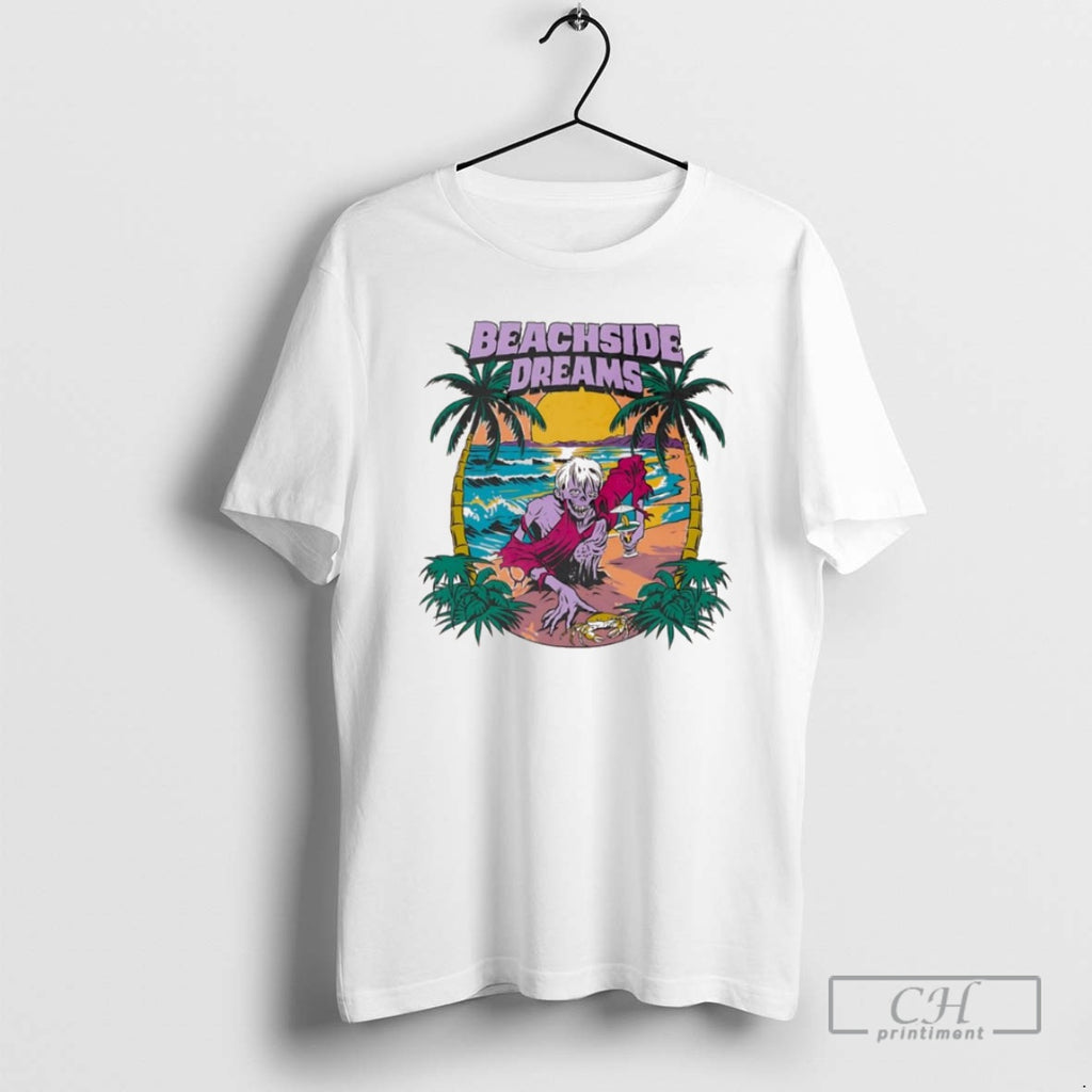 Classic Beachside Dreams Zombie Ocean Graphic Shirt Sweater