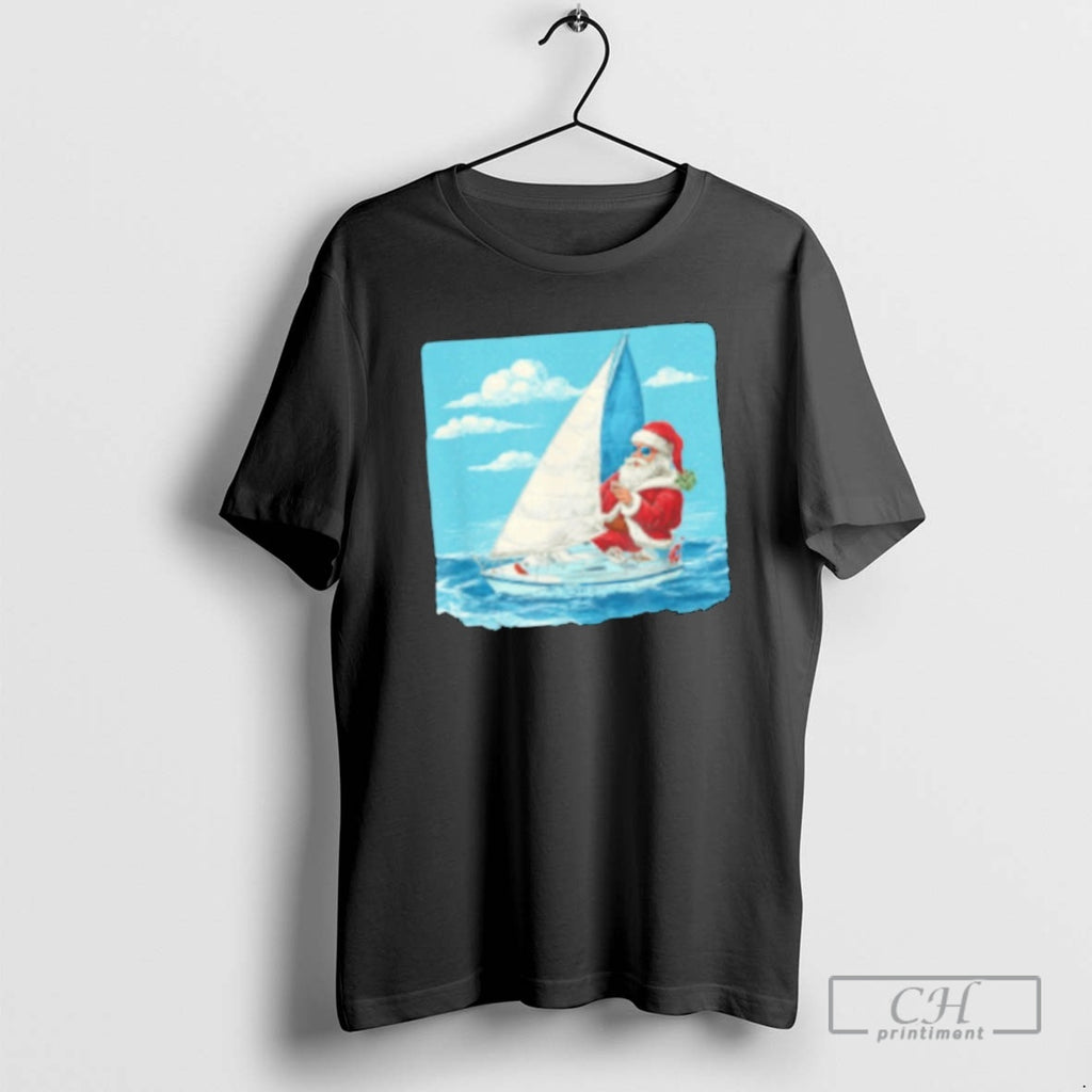 Classic Christmas Sailing Santa Sailboat Costume For Sailor Shirt Sweater
