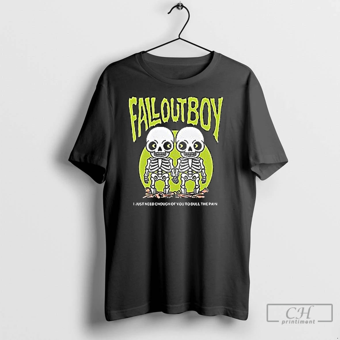 Classic Fall Out Boy Twin Skeleton Cartoon
