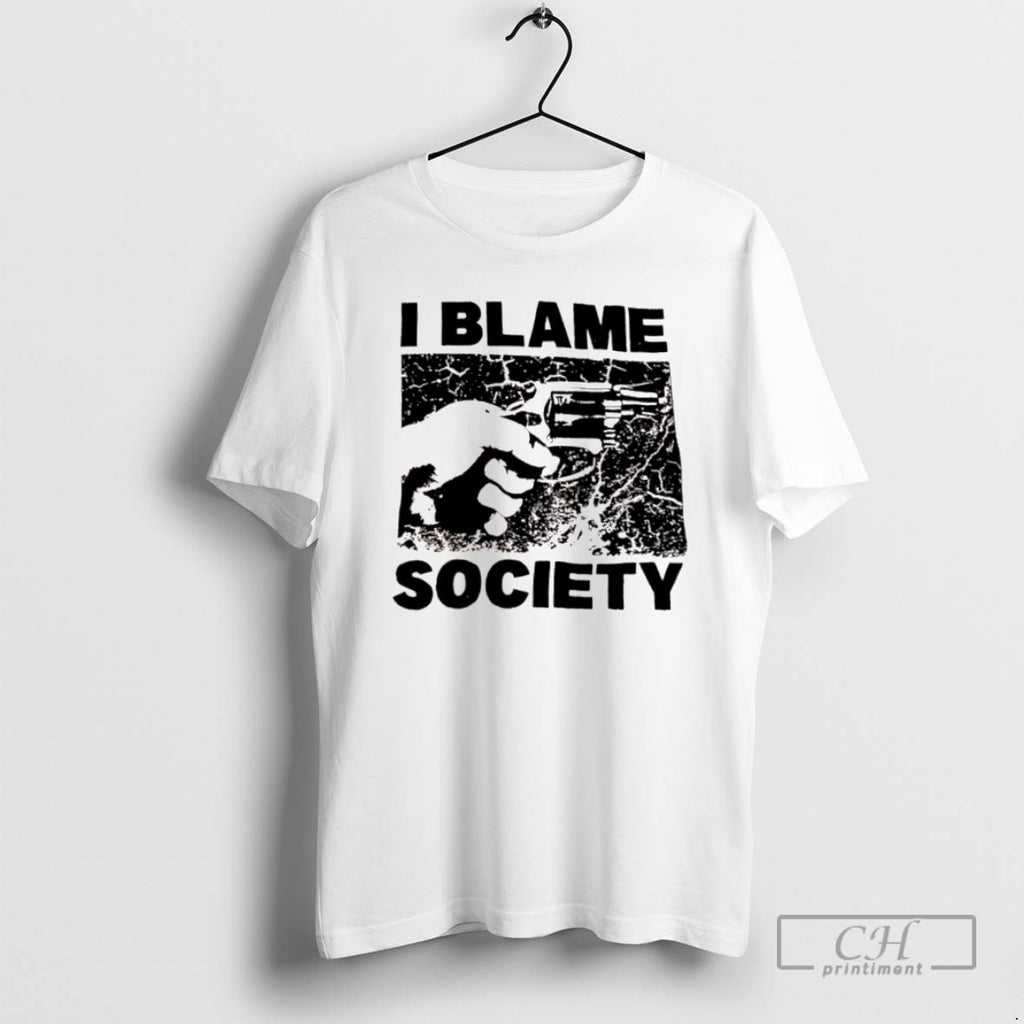 Classic I Blame Society Graphic Shirt Sweater