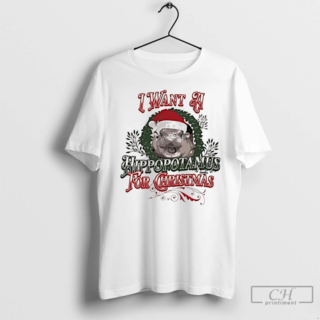 Classic I Want A Hippopotamus Wreath For Christmas