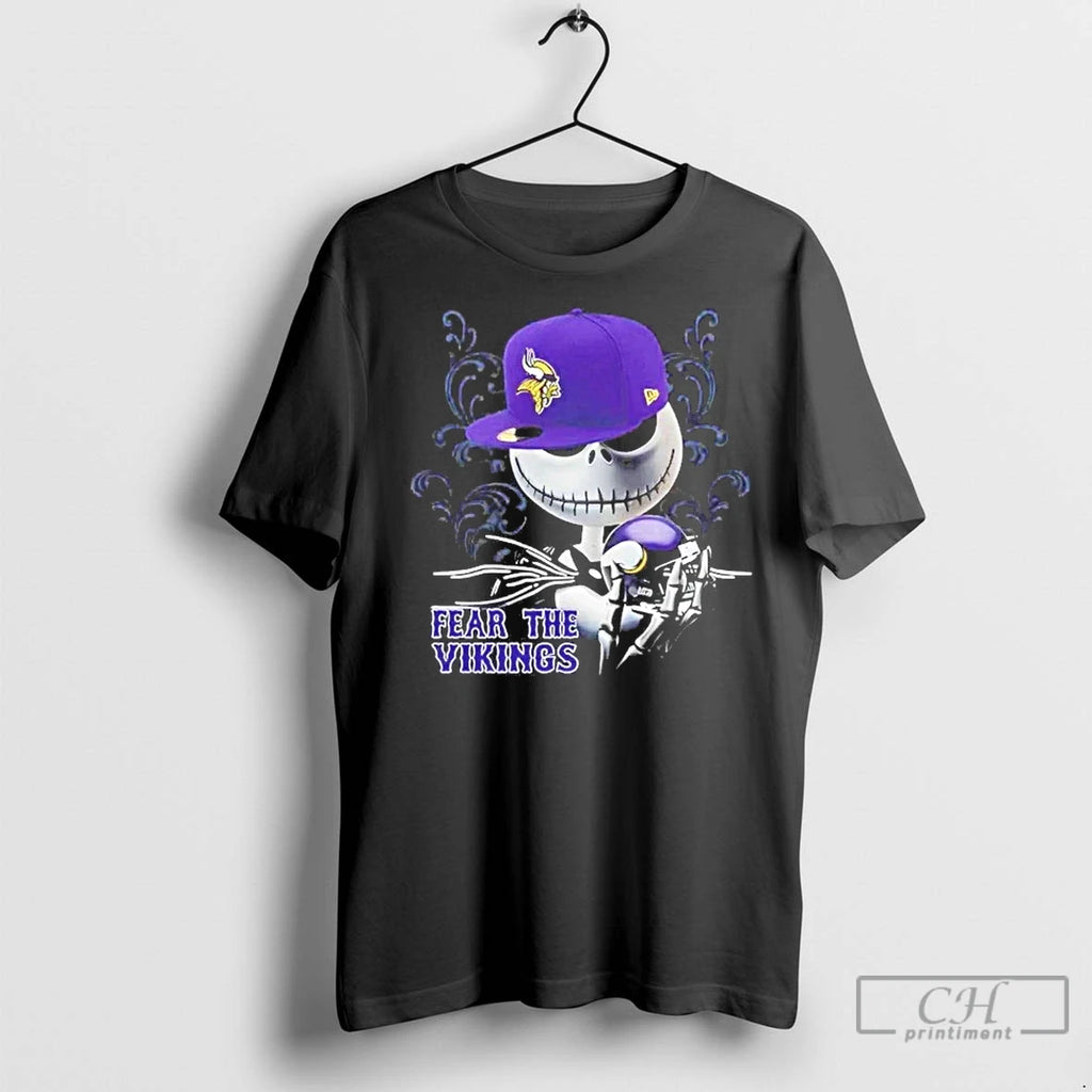 Classic Jack Skellington Fear The Minnasota Vikings