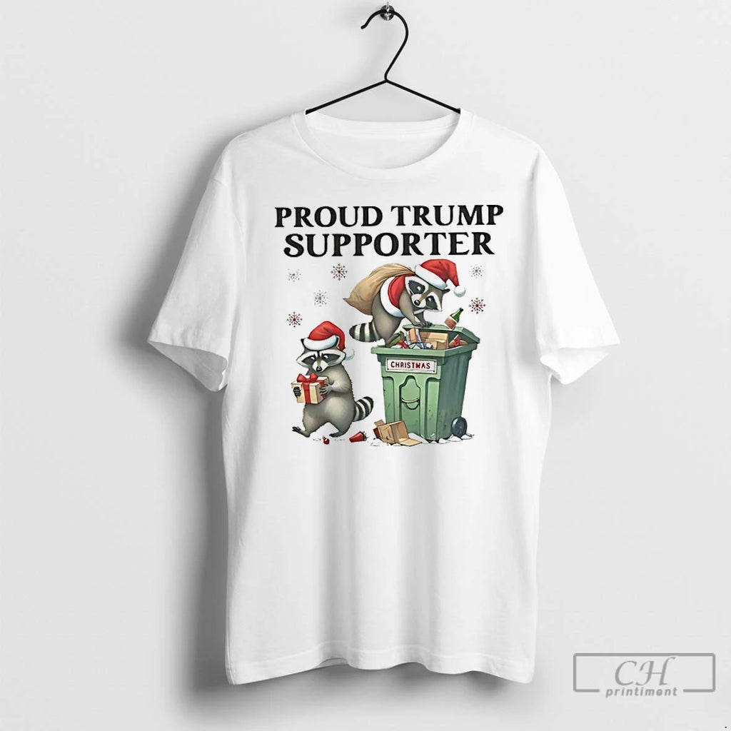 Classic Raccoons Christmas Hat Proud Trump Supporter