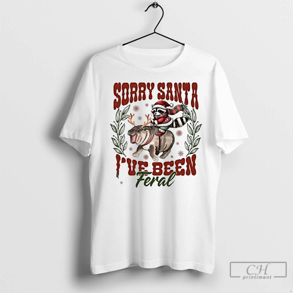 Classic Sorry Santa Ive Been Feral Raccoon Riding Moodeng