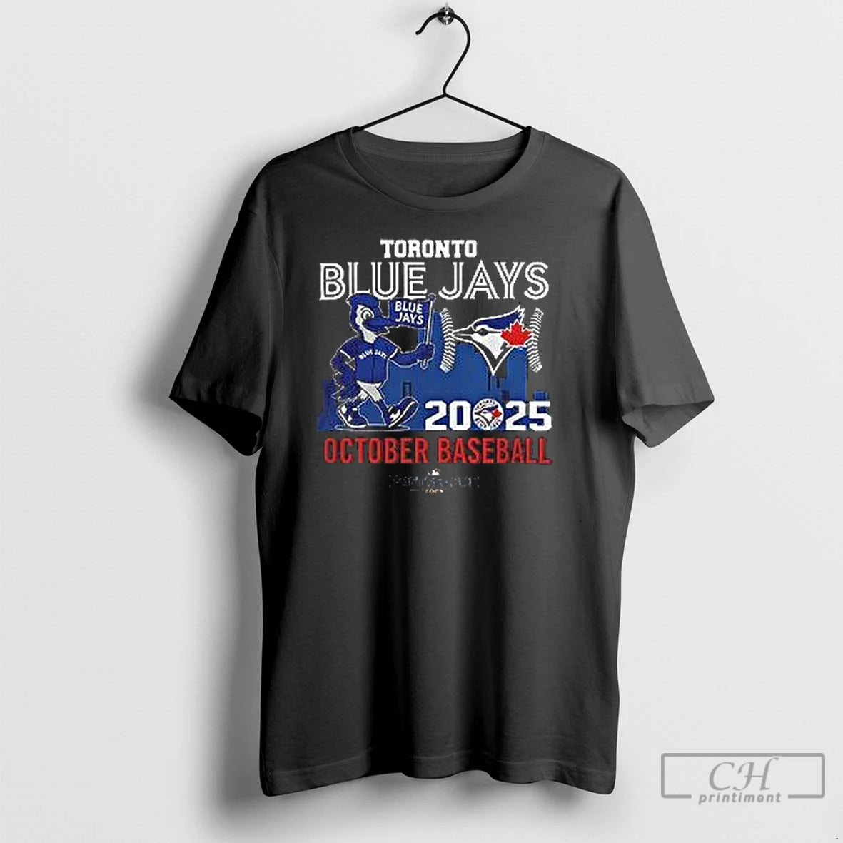 Classic Toronto Blue Jays 2025 October Baseball Skyline Mascot Skyline