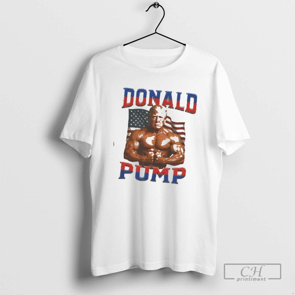 Classic Trump Muscle Donald Pump Usa Flag Shirt Sweater