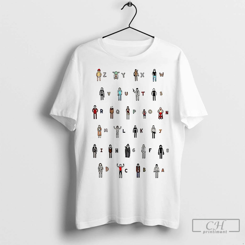 Classic Z A Movie Characters Alphabet