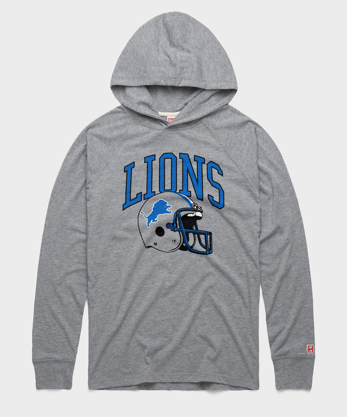Detroit Lions Helmet Retro Lightweight Hoodie