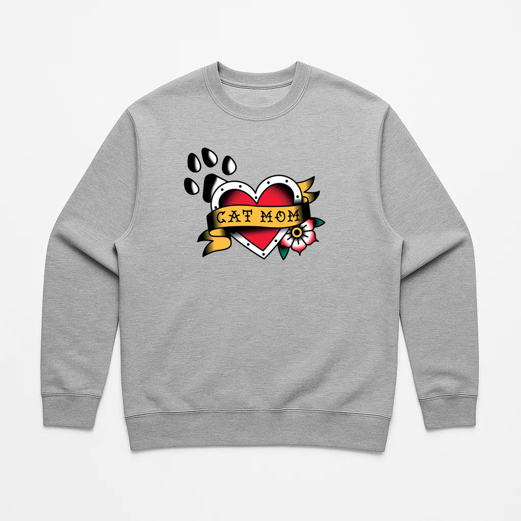 Unisex | Tattoo Cat Mom | Crewneck Sweatshirt