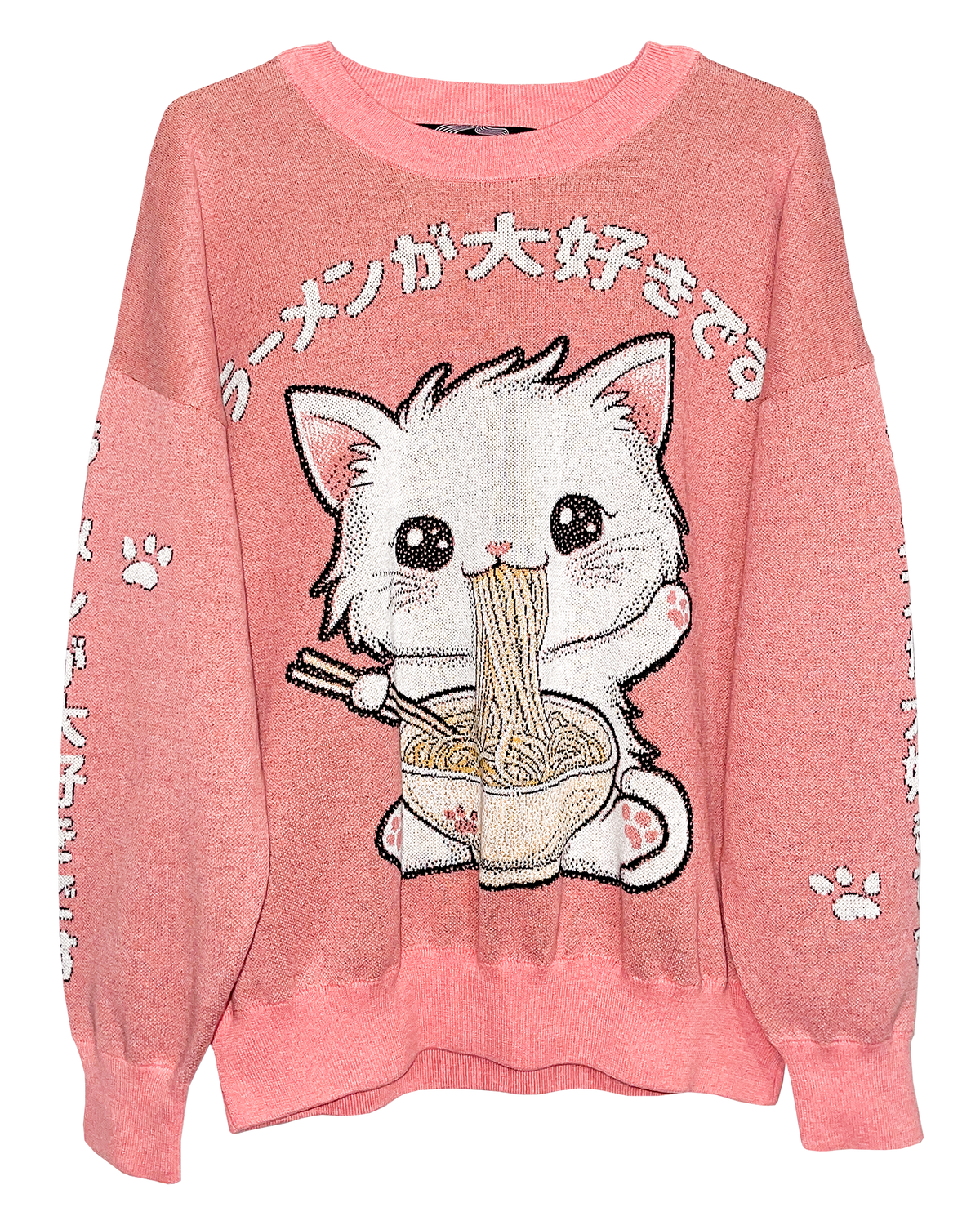 Ramen Neko Knit Sweatshirt