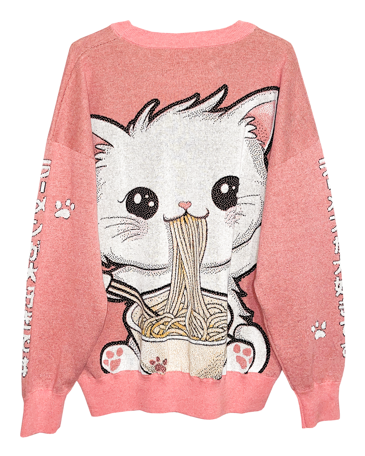 Ramen Neko Knit Sweatshirt