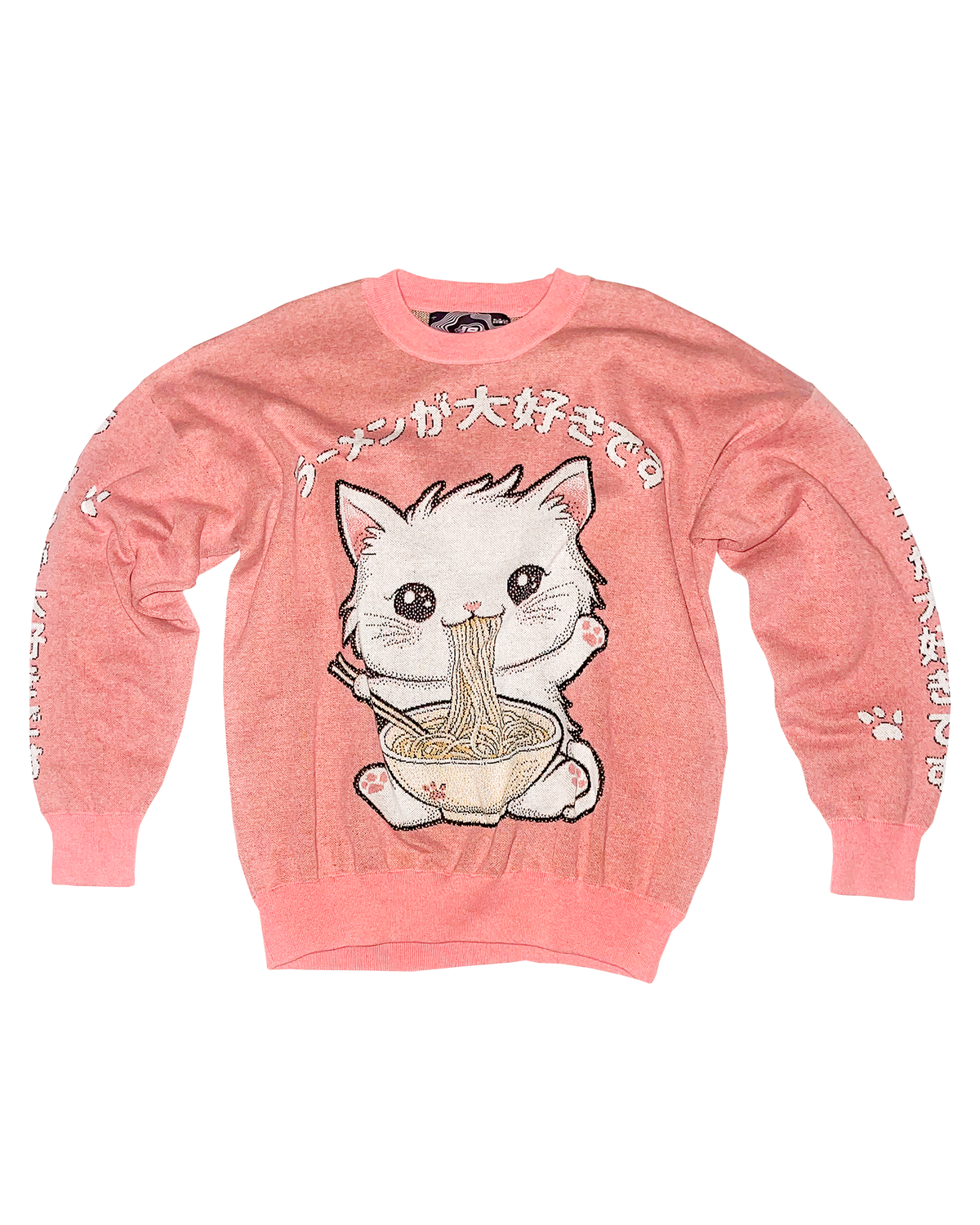Ramen Neko Knit Sweatshirt