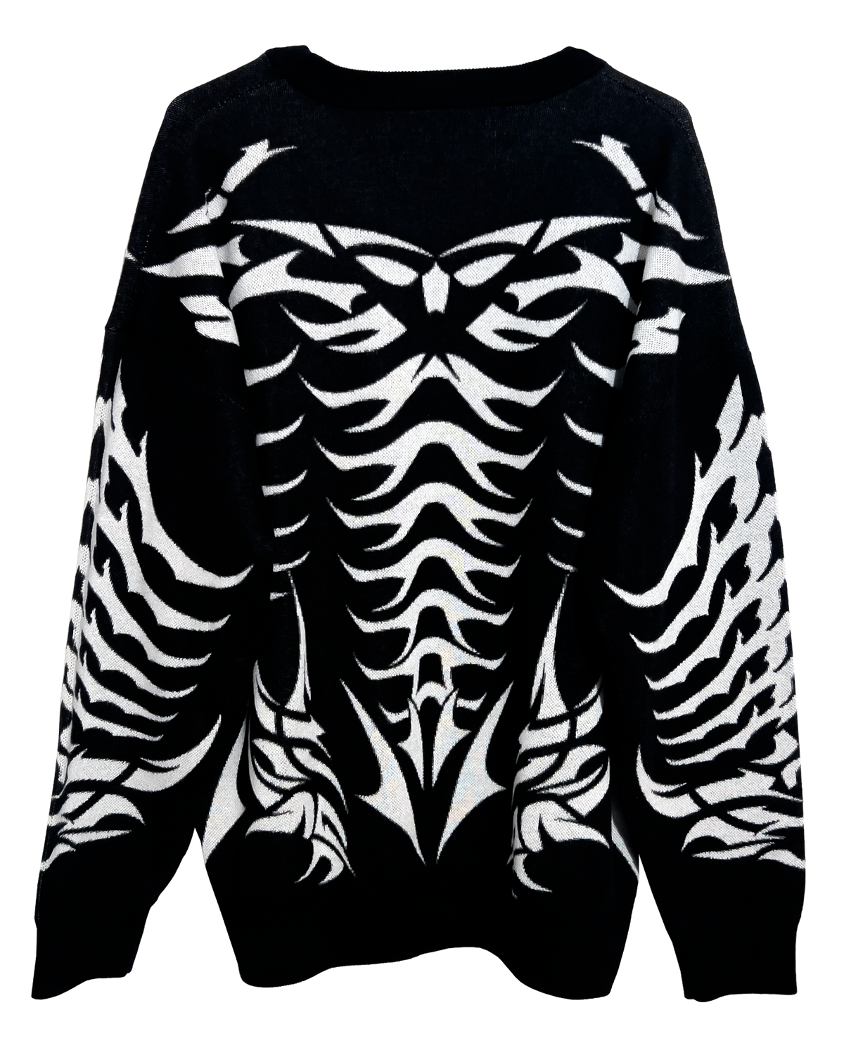Exoskeleton Black Knit Sweatshirt