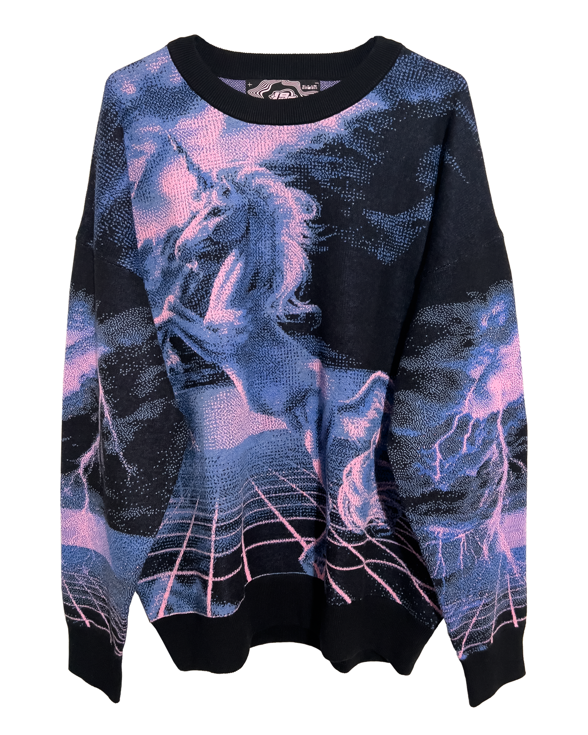 White Lightning Knit Sweatshirt