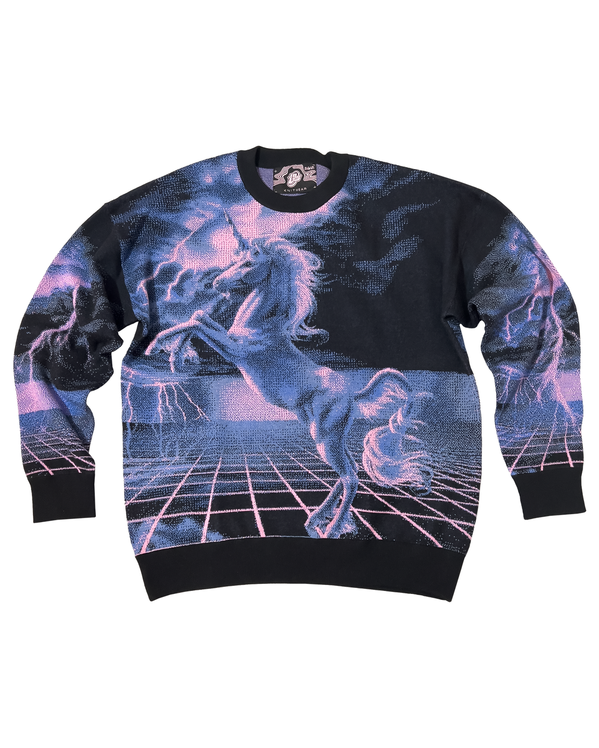White Lightning Knit Sweatshirt