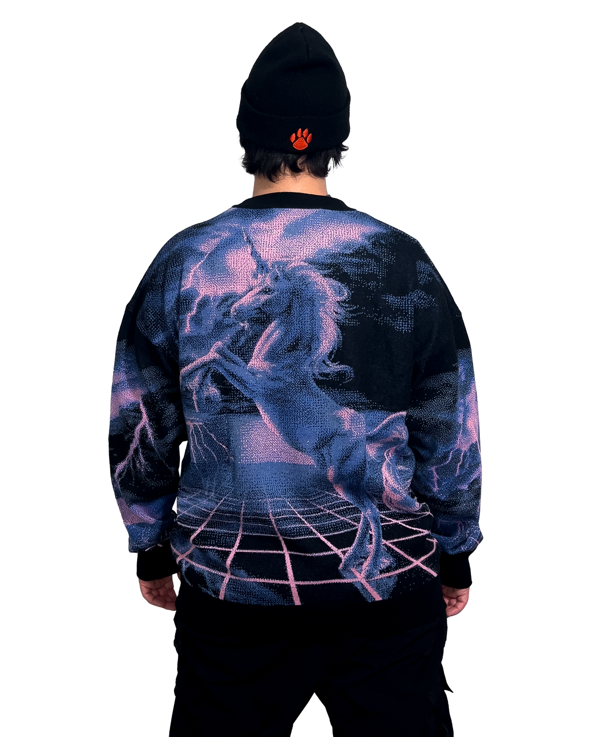 White Lightning Knit Sweatshirt
