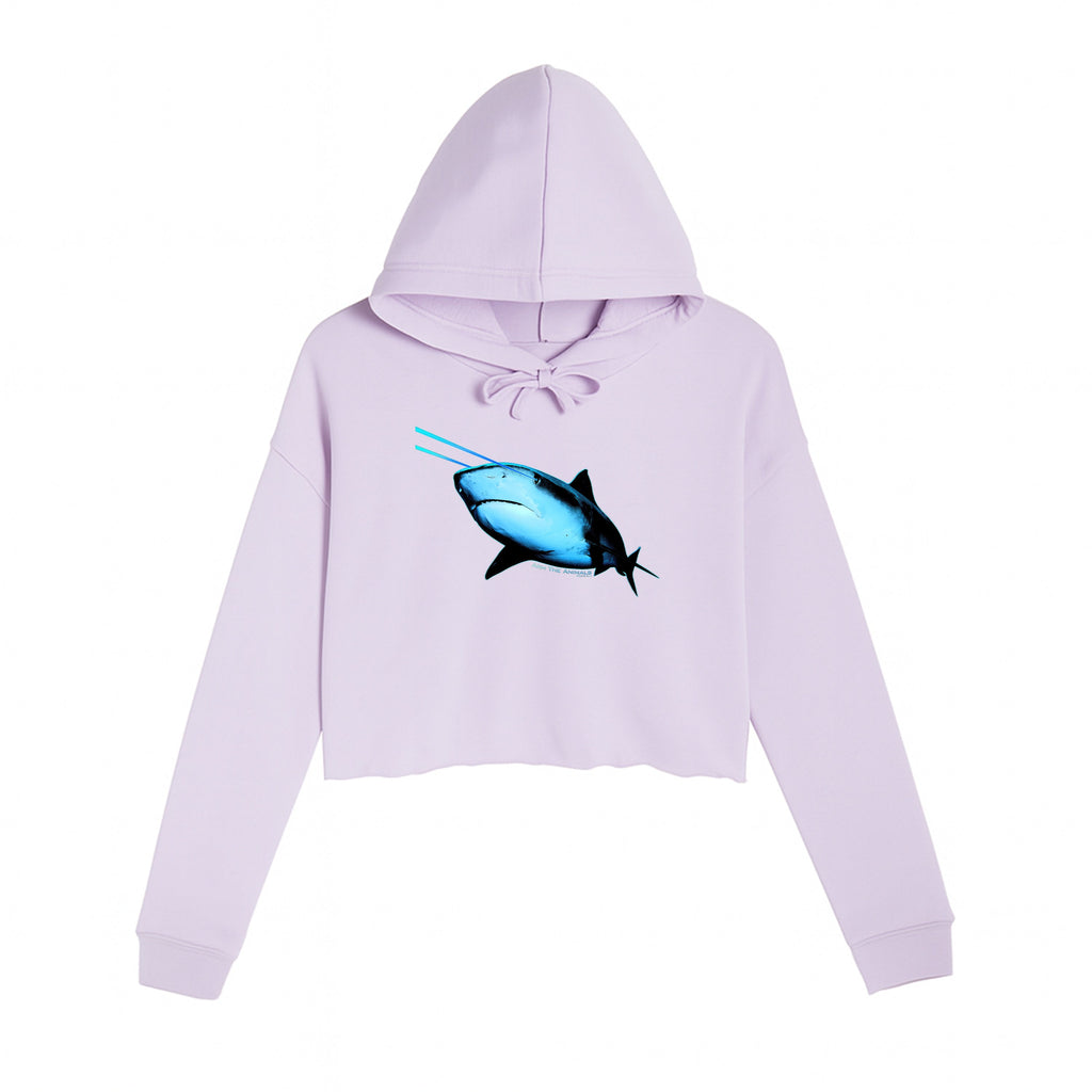 Women's | Laser Eye Shark | Crop Hoodie