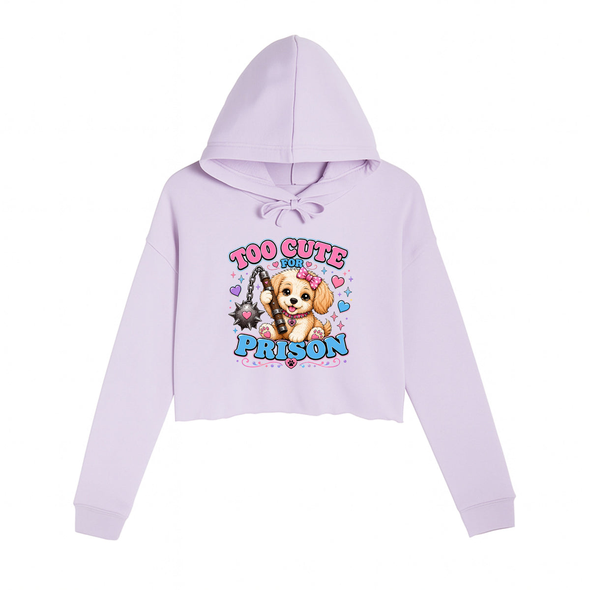 Women's | Too Cute For Prison | Crop Hoodie