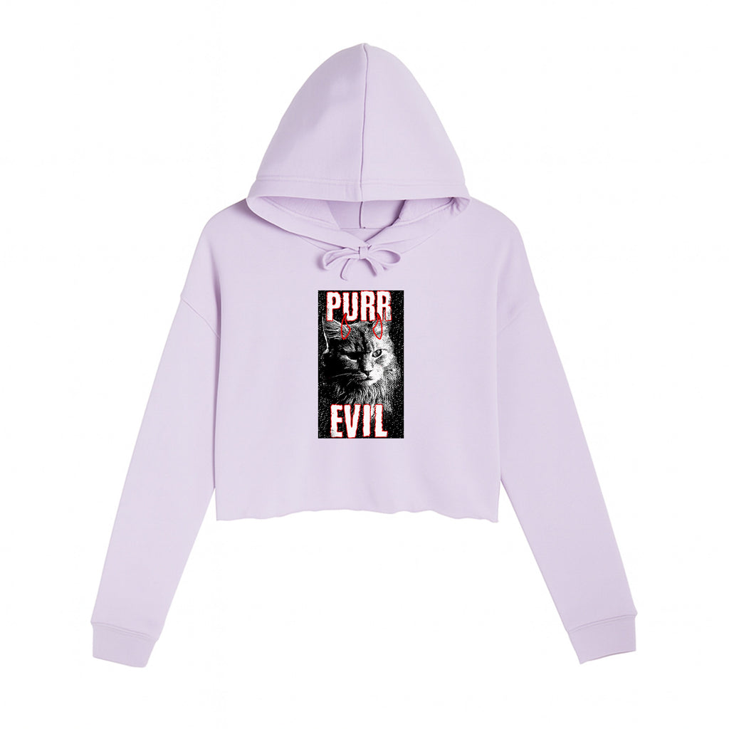 Women's | Purr Evil | Crop Hoodie