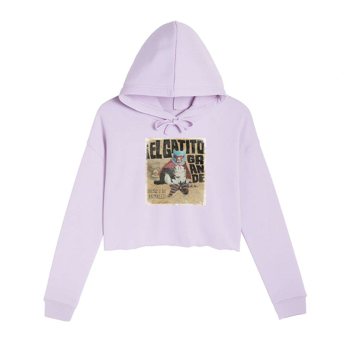 Women's | El Gatito Grande | Crop Hoodie