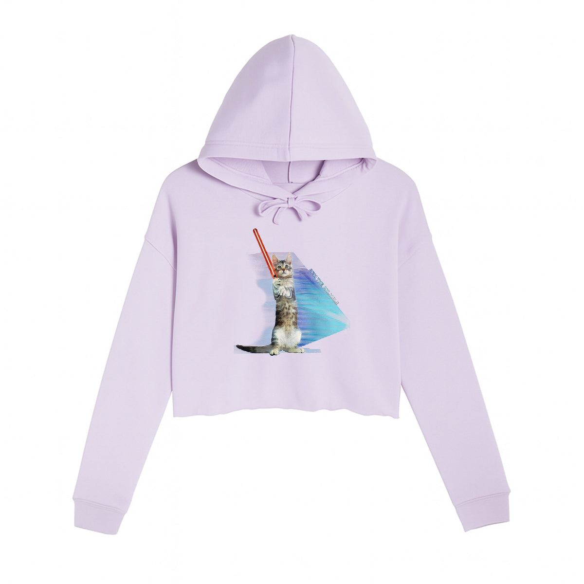 Women's | Hologram Battle Cat | Crop Hoodie