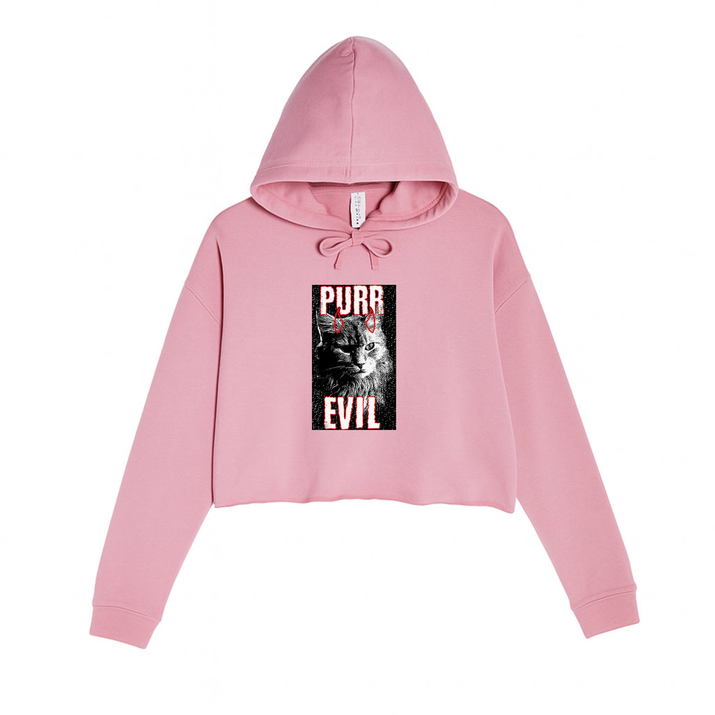 Women's | Purr Evil | Crop Hoodie