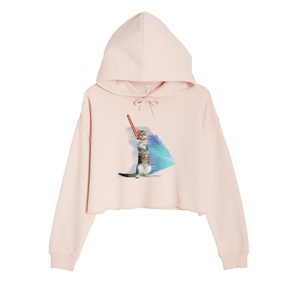 Women's | Hologram Battle Cat | Crop Hoodie