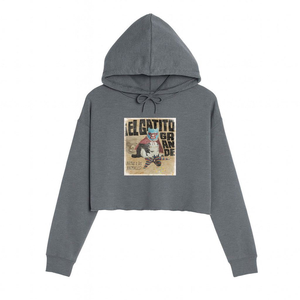 Women's | El Gatito Grande | Crop Hoodie