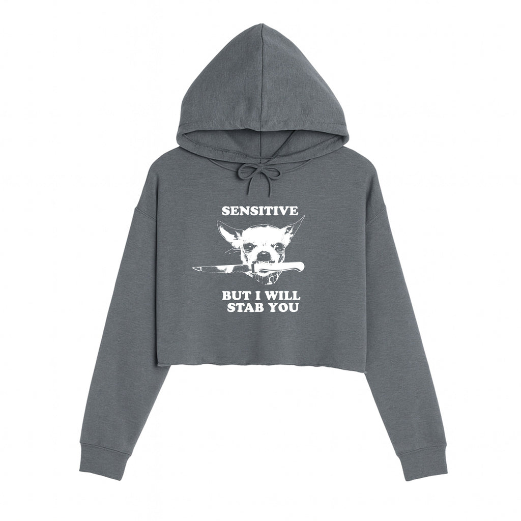 Women's | Sensitive (Dog) | Crop Hoodie