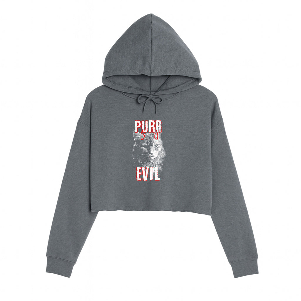Women's | Purr Evil | Crop Hoodie