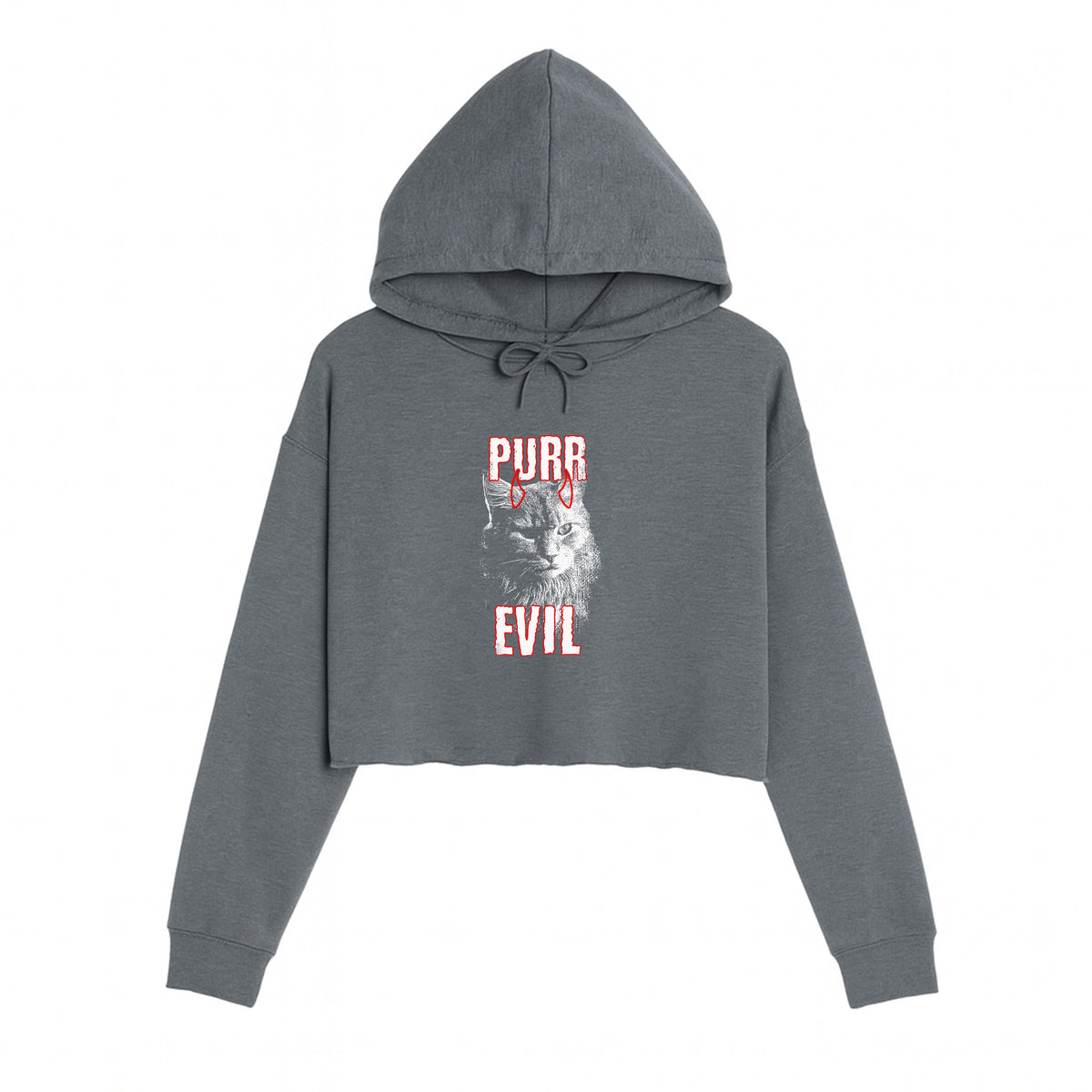 Women's | Purr Evil | Crop Hoodie