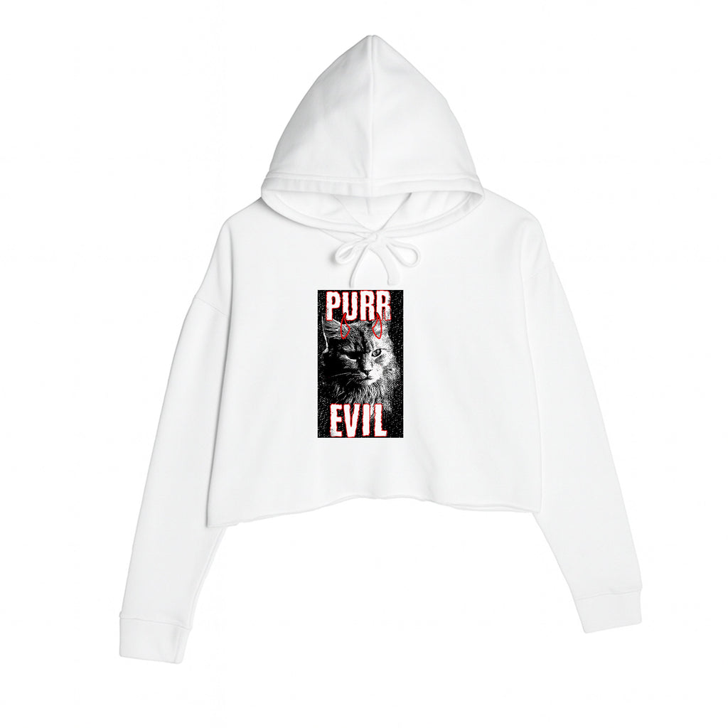 Women's | Purr Evil | Crop Hoodie