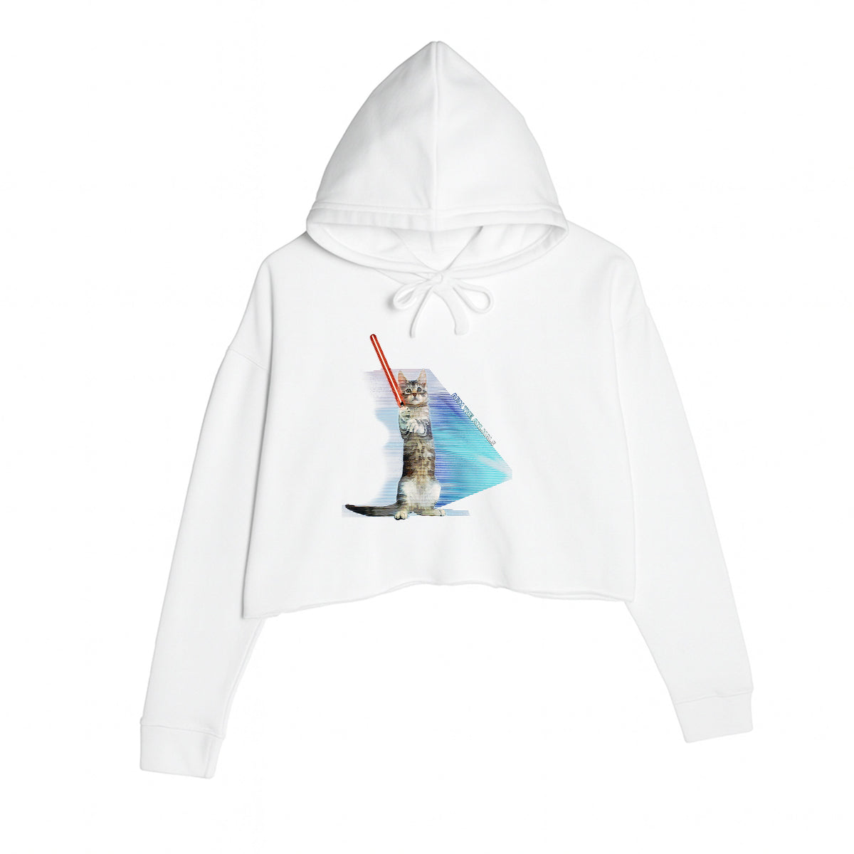 Women's | Hologram Battle Cat | Crop Hoodie