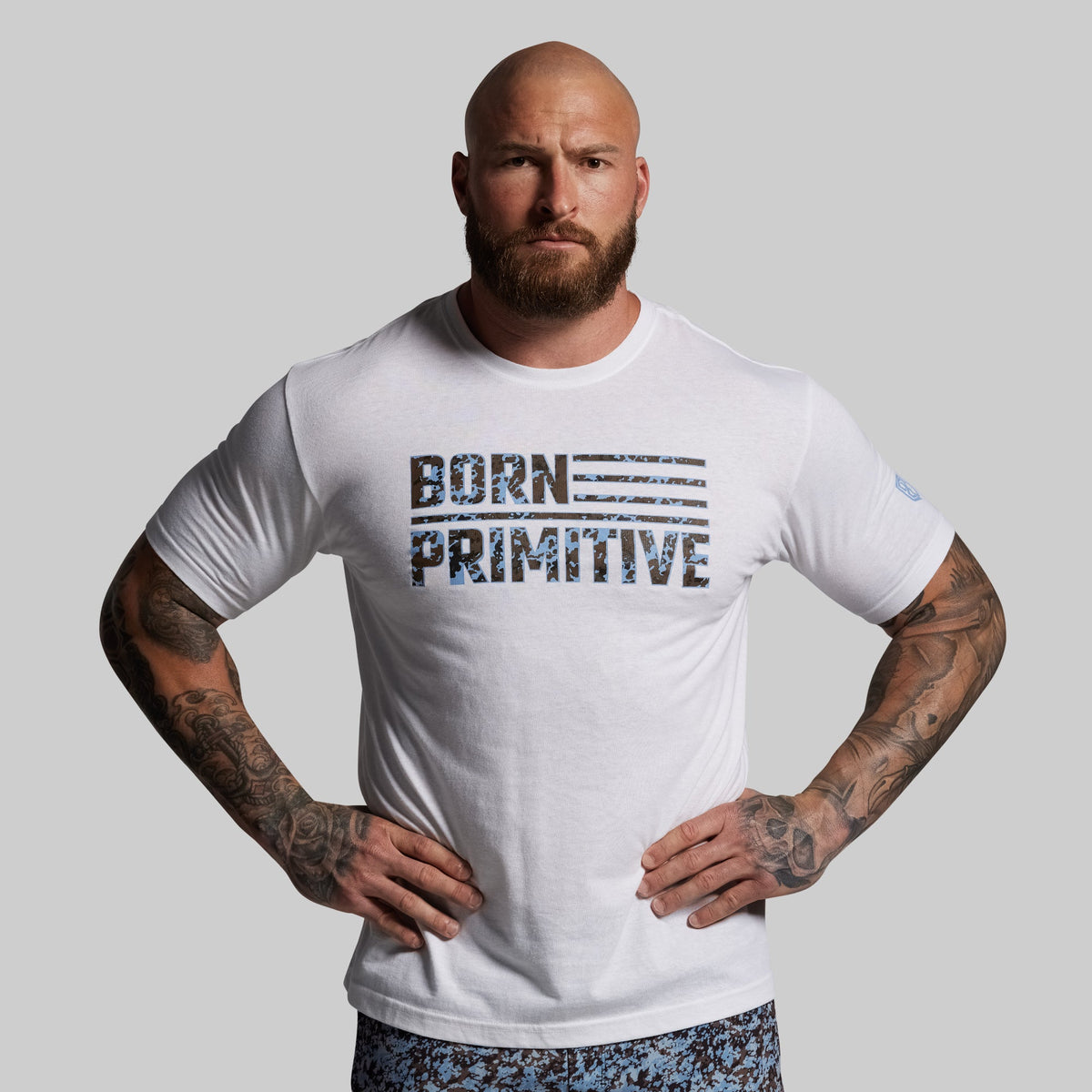 BP Flag Tee (White/Speckle)