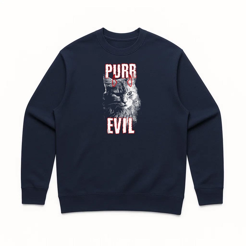 Unisex | Purr Evil | Crewneck Sweatshirt