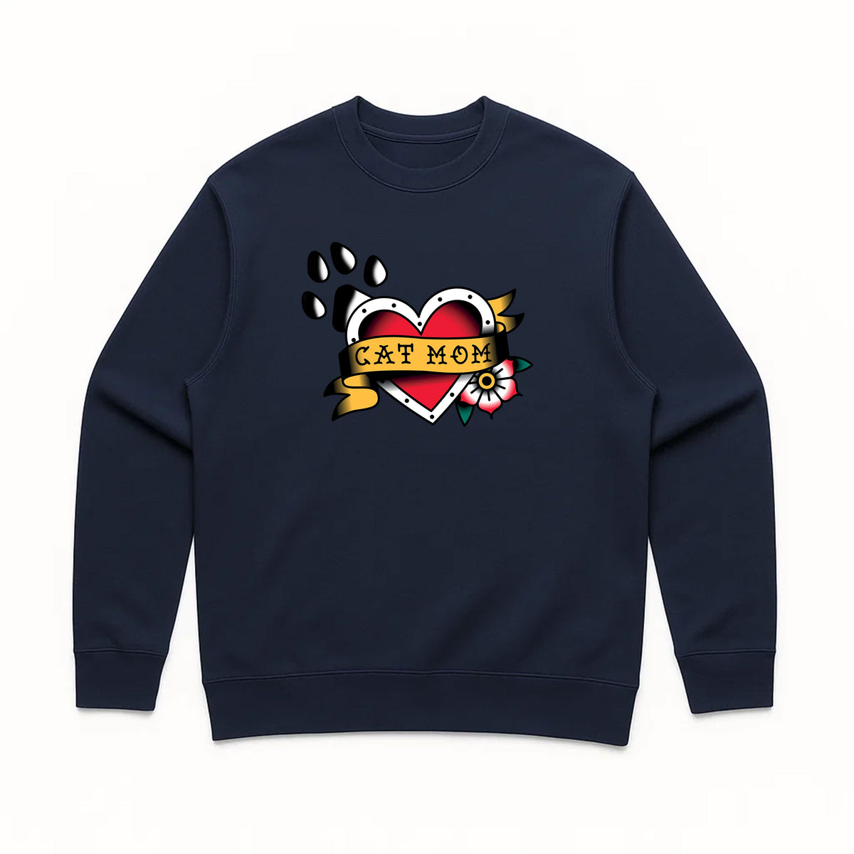 Unisex | Tattoo Cat Mom | Crewneck Sweatshirt
