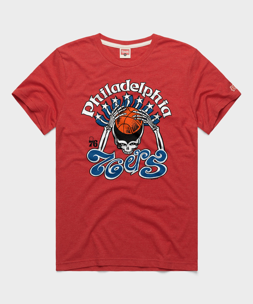NBA x Grateful Dead x 76ers Skull