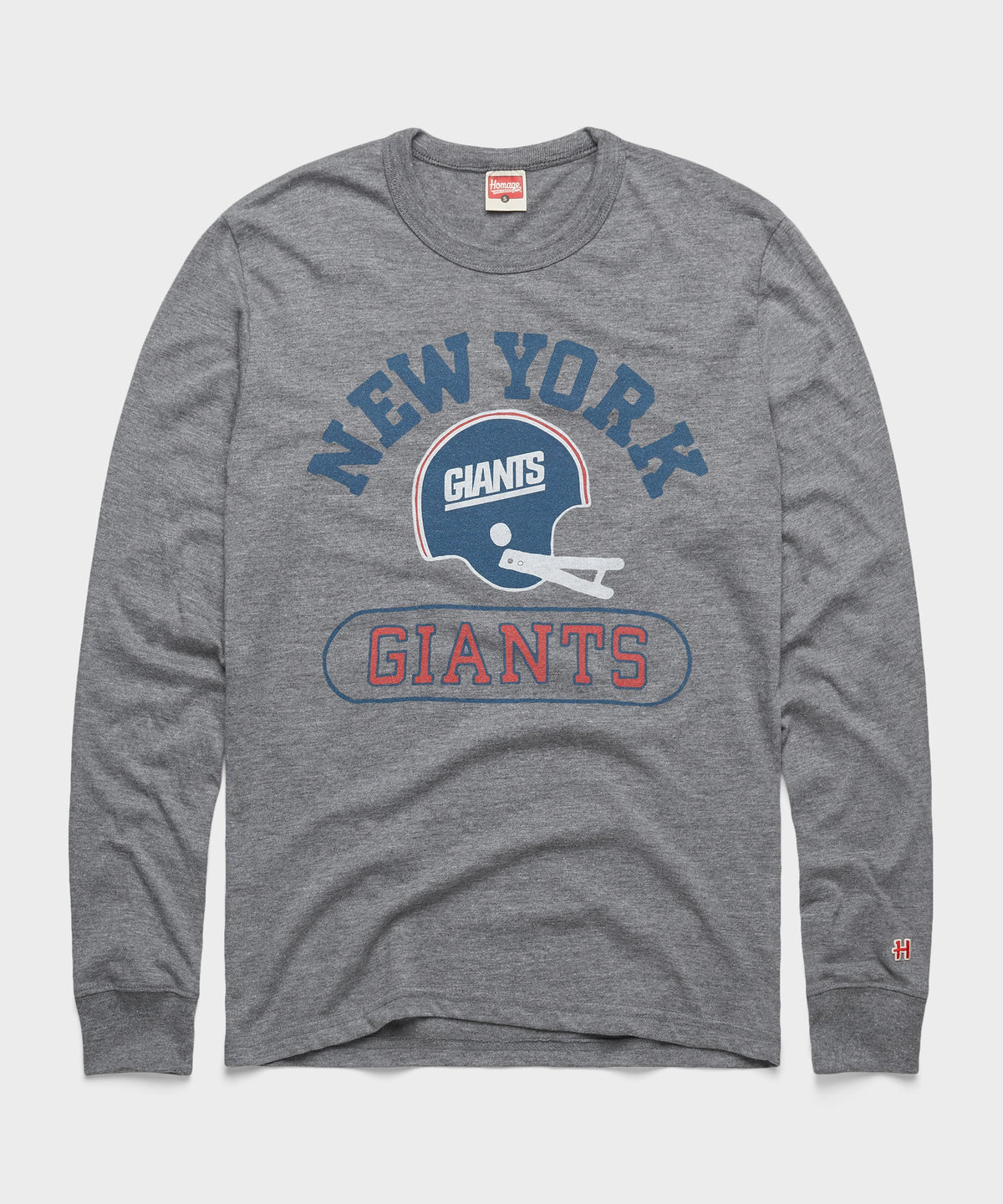 New York Giants Throwback Helmet Long Sleeve Tee