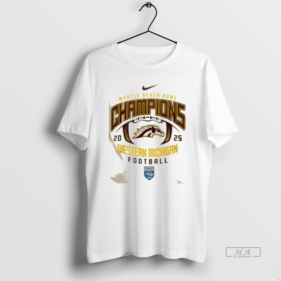 Official 2025 Ncaa Myrtle Beach Bowl Champions Western Michigan Broncos 2 Sided