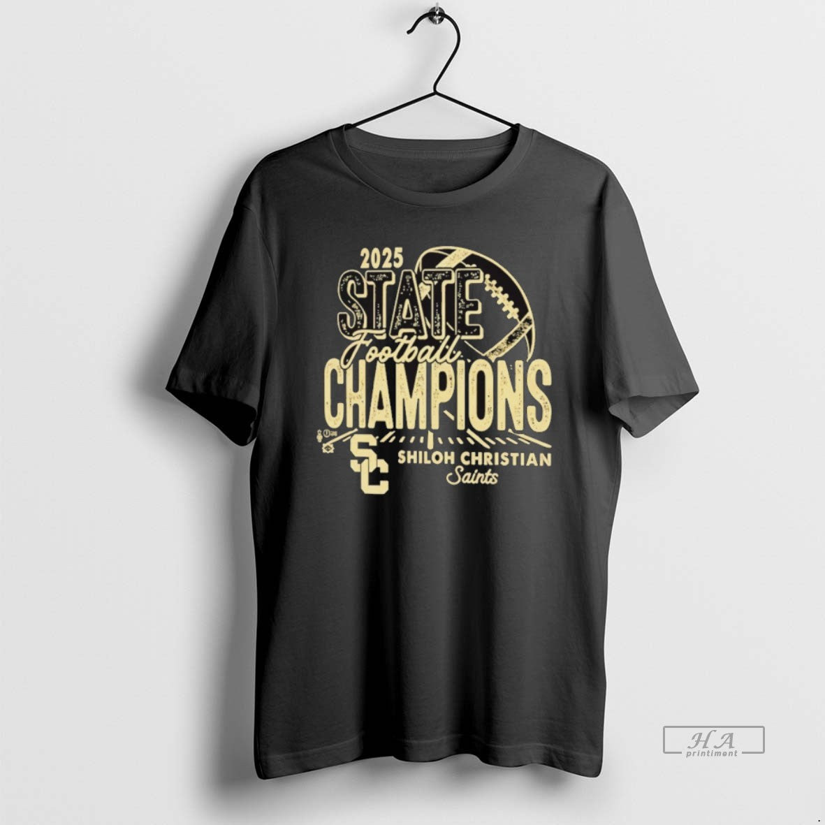 Official 2025 State Football Champions Shiloh Christian Saints Logo