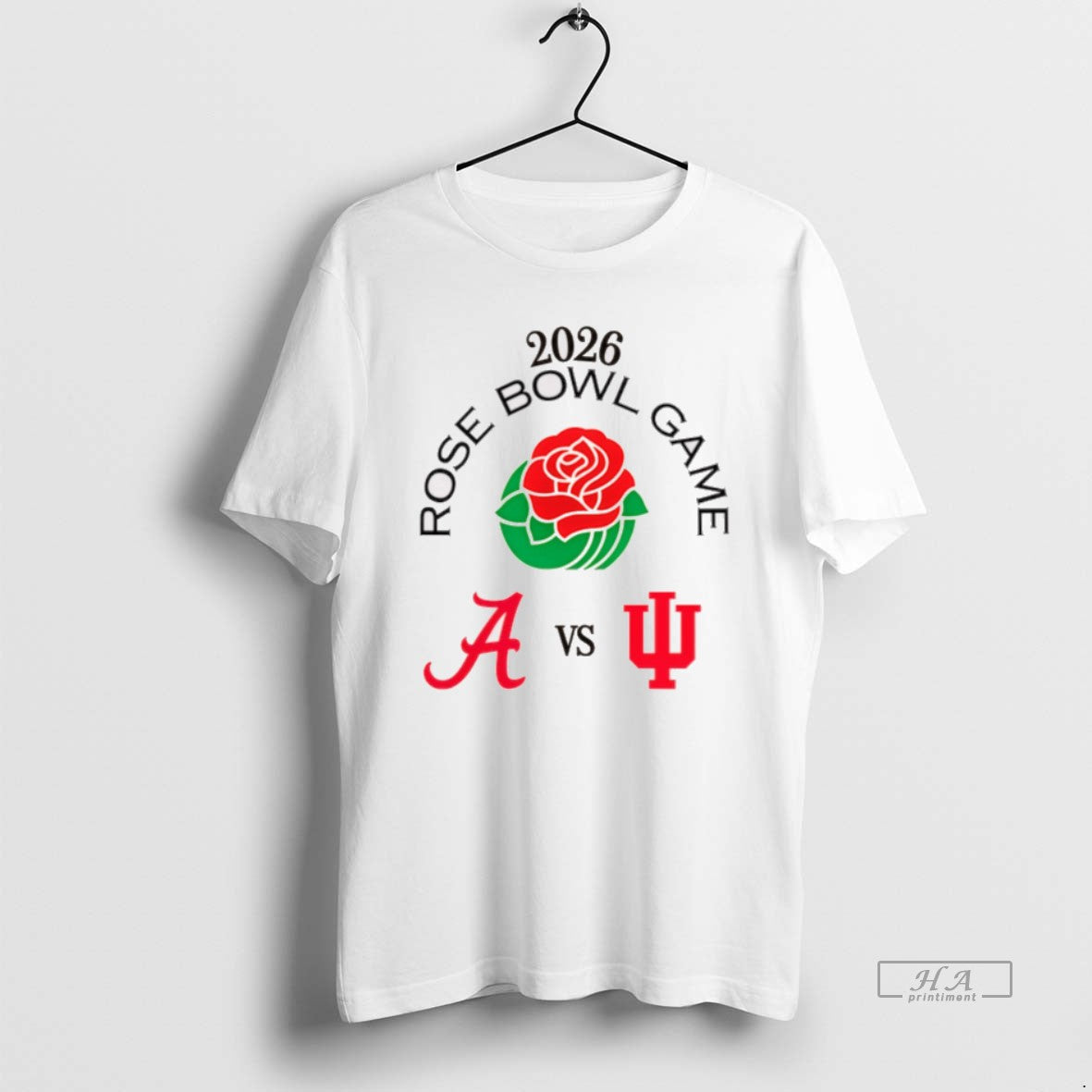 Official 2026 Rose Bowl Game Trophy Alabama Crimson Tide Vs Indiana Hoosiers Logos